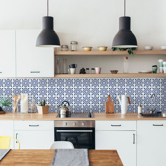 selbstklebende Wandfliesen Wall Tiles Jamila blue (6er Set) image number null